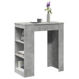 Bar Table with Racks Concrete Grey 95x47x103.5 cm Engineered Wood 854385
