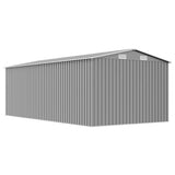 Garden Shed Metal Grey Galvanized Steel 257x489x181 cm 143349