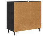 Sideboard Black Oak 69.5 x 34 x 90 cm Engineered Wood and Iron 881602