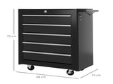 5-Drawer Tool Chest with Wheels, Steel Lockable Tool Storage Cabinet with Handle, 2 Keys for Garage, T3398P341418