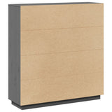 Highboard Grey 110.5x35x117 cm Solid Wood Pine 814371