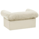 Dog Sofa with Drawer Cream 75x50x38 cm Plush 171082