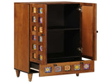 Highboard with Door Walnut 60 x 33.5 x 100 cm Solid Mango Wood 4018254