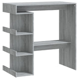 ZNTS Bar Table with Storage Rack Grey Sonoma 100x50x101.5 cm 812961