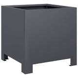 Garden Planters 2 pcs Anthracite 30x30x30 cm Steel 851190