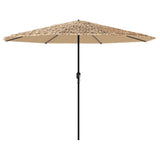 Garden Parasol with Steel Pole Brown 388x388x248 cm 4005113