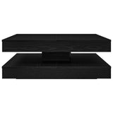 Coffee Table 360-Degree Rotatable Black Oak 90x90x34.5 cm 3321352