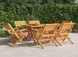 Folding Garden Chair Set of 6 Teak Wood Solid teak wood Medium 3155068