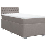 Box Spring Bed with Mattress Taupe 100x200 cm Fabric 3285810