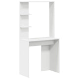 Desk with Shelf White 78.5 x 37 x 154.5 cm Engineered Wood 869338