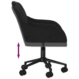 Office Chair Height Adjustable Black 56 x 61.5 x 72 cm Velvet 42025224