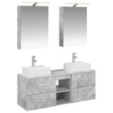 Bathroom Furniture Set 5 pcs Concrete Grey 3406794