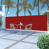 Patio Retractable Side Awning 160x500 cm Red 317925