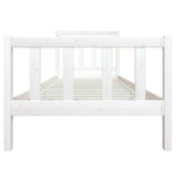 3100710 Bed Frame without Mattress White Solid Wood 100x200 cm