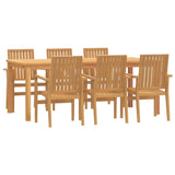 7 Piece Garden Dining Set Solid Wood Teak 3157921