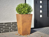 Garden Planter 35x35x75 cm Weathering Steel 851092