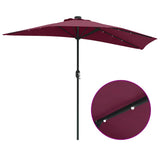 Garden Parasol Bordeaux Red 294 x 150 x 224 cm 42003271