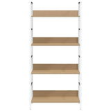 4-Layer Book Shelf Oak 60x27.6x124.5 cm Engineered Wood 288225