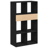 Book Cabinet Black 66x31x112 cm Engineered Wood 860302