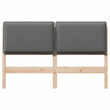 Upholstered Headboard Natural and Light Grey 135 cm 880018