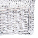 Dining Chairs 4 pcs White Kubu Rattan and Mango Wood 275465