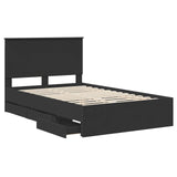 Bed Frame with Drawer Black 120 x 190 cm Engineer Wood 3411139