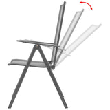 Reclining Chair Set of 2 Anthracite E-coated, powder-coated steel 42716