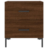Bedside Cabinets 2 pcs Brown Oak 40x35x47.5 cm Engineered Wood 827323