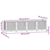 Raised Bed 160x40x38 cm Polypropylene 153296