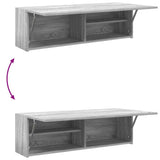 Bathroom Wall Cabinet Grey Sonoma 100x25x30 cm Engineered Wood 860099