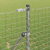 Fence Posts 12 pcs Silver Powder-coated steel 42012792