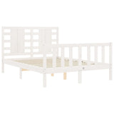Bed Frame without Mattress White 120x200 cm Solid Wood Pine 3192812