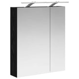Bathroom Mirror Cabinet Black Oak 60 x 14.5 x 70 cm 889064