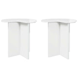 Side Table 2 pcs High Gloss White 39 x 38 cm Engineered Wood 8001088