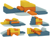 9-Piece Soft Play Set, Kids Soft Play Foam Blocks with Detachable Cover for Climbing and Crawling T3398P552630