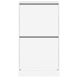 Shoe Cabinet with 2 Flip-Drawers White 60x42x108 cm 3214385