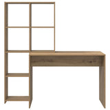 Desk with Shelf Artisan Oak 138.5 x 55 x 143 cm Engineered Wood 3337256