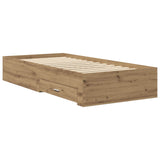 Bed Frame with Storage Artisian Oak 80 x 200 cm Engineered Wood 3429532