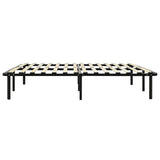 Bed Frame without Mattress Black Metal 140x200 cm 284681