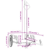 Bike Trailer Green Oxford Fabric and Iron 94193