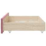 ZNTS Bed Drawers 2 pcs Pink Engineered Wood and Velvet 833919