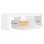 TV Cabinet with LED Lights White 120x35x40 cm 804346