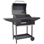 BBQ Charcoal Smoker with Bottom Shelf Black 43048
