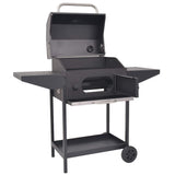 BBQ Charcoal Smoker with Bottom Shelf Black 43048