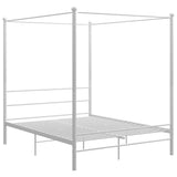 Bed Frame with Canopy without Mattress White 160x200 cm Metal 325064
