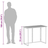 Folding Garden Table Grey 90x51x75 cm Poly Rattan 4108256
