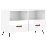TV Cabinet High Gloss White 80x36x50 cm Engineered Wood 828942