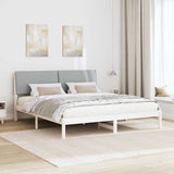 Bed frame White and light grey 180 x 200 cm Solid pine wood 3394367