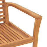 Dining Chair 2 pcs Brown 62 x 55 x 94 cm Solid Teak Wood 42007595