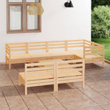 8 Piece Garden Lounge Set Solid Pinewood 3082752
